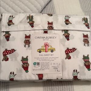 Cynthia Rowley Festive dog Full Sheet Set